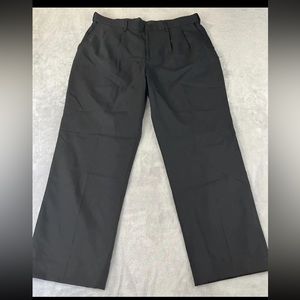 Edwards mens black straight leg Poly Wool Woven dress pants size 36x29